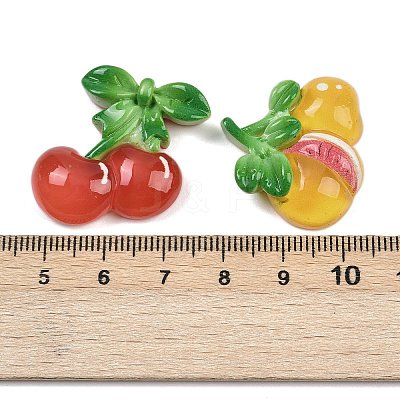 Fruit Opaque Resin Cabochons CRES-A060-02-1