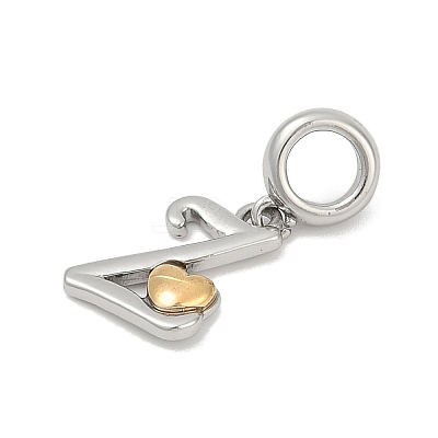 Brass European Dangle Charms KK-Z097-01Z-GP-1
