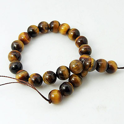 Natural Tiger Eye Beads Strands G-G099-14mm-5-1