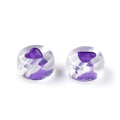 Transparent Acrylic Enamel Beads MACR-N008-60E-1