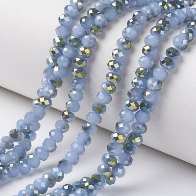 Electroplate Glass Beads Strands EGLA-A034-J6mm-S02-1