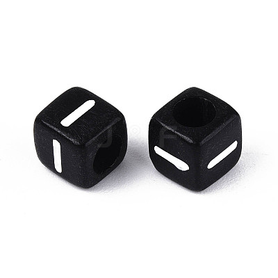 Initial Acrylic Horizontal Hole Beads OACR-ZX006-35I-1