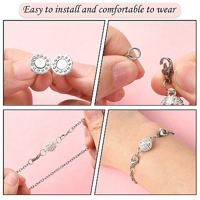 20 Sets 2 Colors Brass Magnetic Clasps KK-CJ0001-85-1