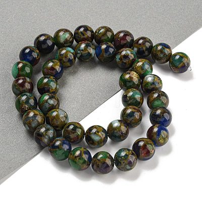 Synthetic Gold Clinquant Stone Beads Strands G-P549-A01-02B-1