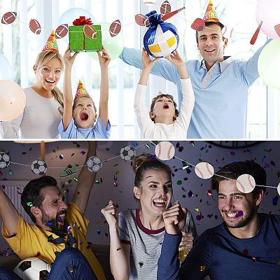 4Pcs 4 Style Paper Banners HJEW-CA0001-27-1