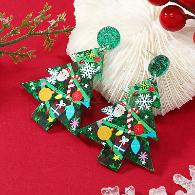 Christmas Acrylic Stud Earrings SK8065-3-1