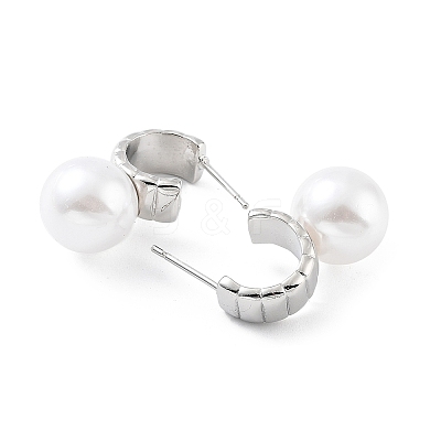 Rack Plating Brass Studs Earrings for Women KK-Z038-02P-1