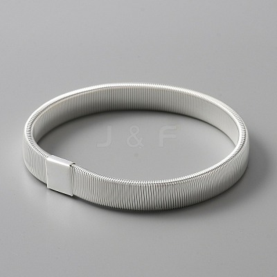 High Carbon Steel Stretch Arm Bracelets for Men BJEW-WH0020-10S-1