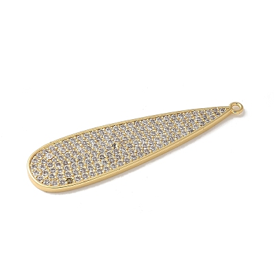 Brass Micro Pave Cubic Zirconia Pendants KK-P290-59G-1