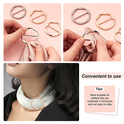 6Pcs 6 Style Zinc Alloy Buckles FIND-GA0002-44-1