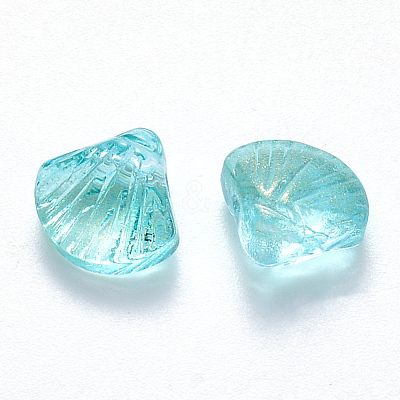 Transparent Spray Painted Glass Beads GLAA-T016-04A-1