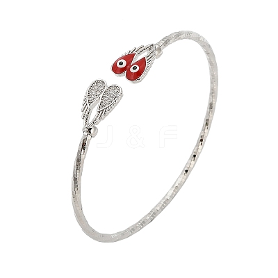 Brass Micro Pave Clear Cubic Zirconia Cuff Bangles for Women BJEW-B145-08G-03-1