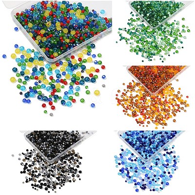 1050Pcs 10 Styles Glass Beads GLAA-YW0004-19B-1