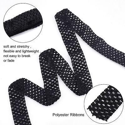 10m 2 Style Elastic Polyester Baby Headbands OHAR-GF0001-06B-1