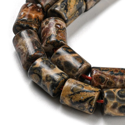Natural Leopard Skin Jasper Beads Strands G-Q1008-A06-1