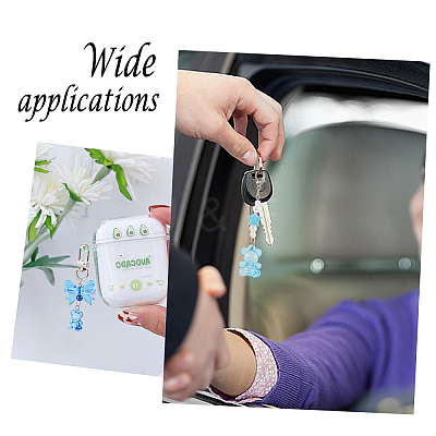 50Pcs Transparent Acrylic Pendants TACR-FP0001-08-1