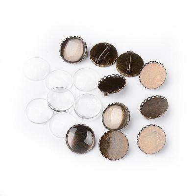 25mm Transparent Clear Domed Glass Cabochon Cover for Women Iron Brooch Making IFIN-X0004-NF-1