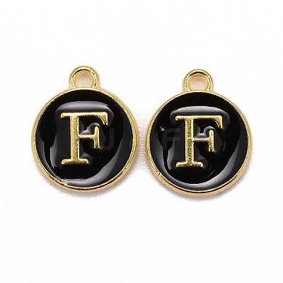 Golden Plated Alloy Charms X-ENAM-S118-02F-1
