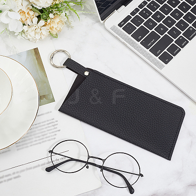1Pc PU Leather Eyeglass Cases AJEW-CN0004-98B-01-1