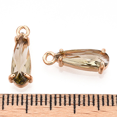 Faceted Glass Pendants GLAA-T010-004B-1