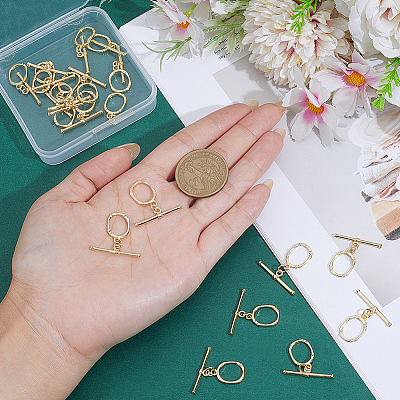 20 Bags Brass Toggle Clasps KK-ME0003-88-1