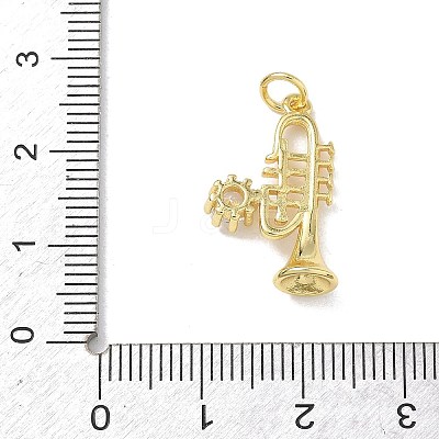 Brass Micro Pave Clear Cubic Zirconia Pendants KK-D289-01G-13-1