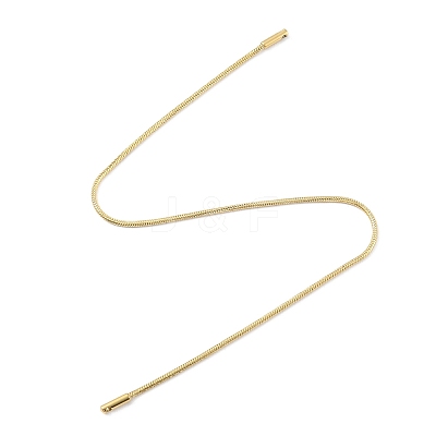 Ion Plating(IP) 304 Stainless Steel Round Snake Chain Bracelet Making BJEW-M293-11G-1