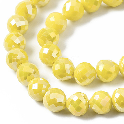 Electroplate Glass Beads Strands EGLA-Q125-007I-1