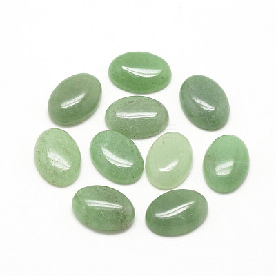 Natural Green Aventurine Cabochons X-G-R415-8x10-43-1