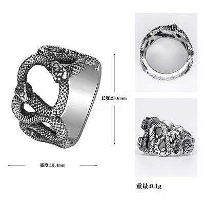 304 Stainless Steel Finger Rings for Men WG12A84-01-1