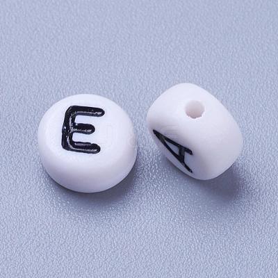 Acrylic Horizontal Hole Letter Beads OACR-E001-19-1