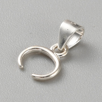 925 Sterling Silver Ice Pick Pinch Bails STER-WH0061-40A-S-1