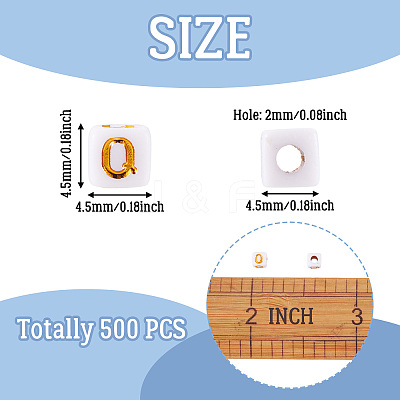 Opaque Acrylic Beads MACR-TAG0001-07Q-1
