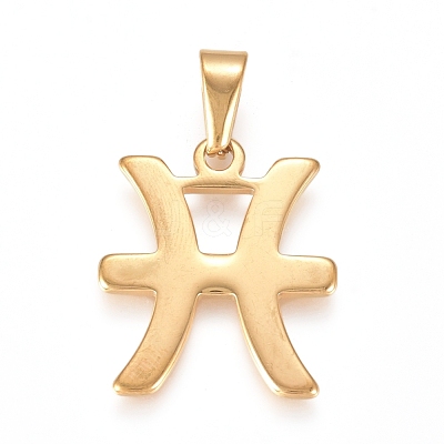 304 Stainless Steel Pendants STAS-L210-06B-G-1