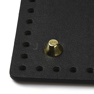 PU Leather Sqaque Long Bottom for Knitting Bag DIY-K079-02C-1