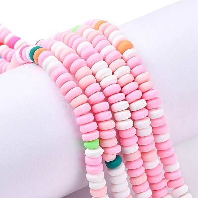 Handmade Polymer Clay Beads Strands X-CLAY-N008-008N-1