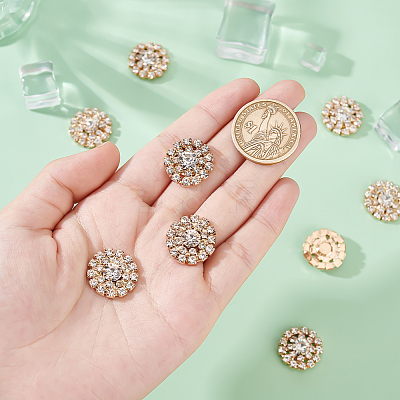 30Pcs Alloy Rhinestone Cabochons ALRI-GA0001-09KCG-1