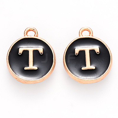 Golden Plated Enamel Alloy Charms ENAM-SZ0001-26B-T-1