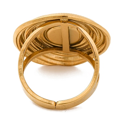Round Natural Tiger Eye Finger Rings RJEW-Q822-17G-01-1