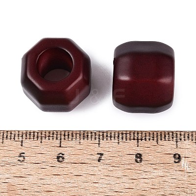 Opaque Acrylic Imitation Wood Beads OACR-N162-17A-1