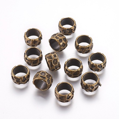 Rondelle Tibetan Style Alloy Beads LS-MLF10982Y-NF-1