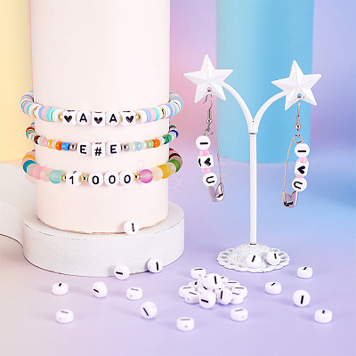 500Pcs Acrylic Horizontal Hole Letter Beads OACR-YS0001-03I-1