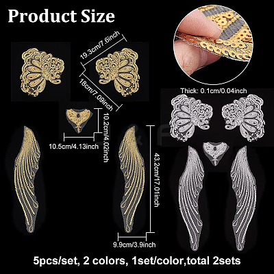 2 Sets 2 Colors Lace Embroidery Costume Accessories DIY-BC0009-38-1
