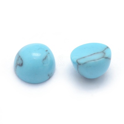 Synthetic Turquoise Cabochons G-P393-R13-4mm-1