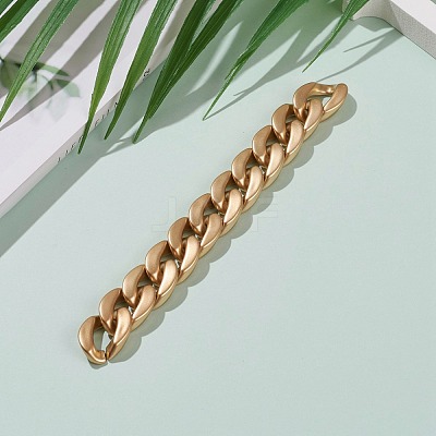 Handmade Spray Painted Acrylic Curb Chains AJEW-JB00894-02-1