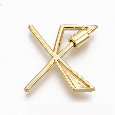 Brass Screw Carabiner Lock Charms KK-T046-001G-X-NF-1