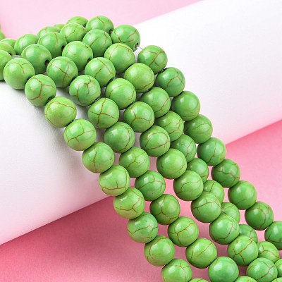 Synthetic Turquoise Beads Strands TURQ-G106-8mm-02B-1