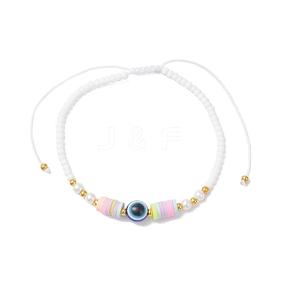 Glass Seed Beads Braided Bead Bracelets BJEW-MZ00211-1