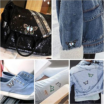 5Pcs 5 Colors Computerized Embroidery Cloth Sew on Patches DIY-FG0002-38-1