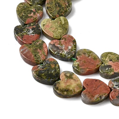 Natural Unakite Beads Strands G-M403-A23-03-1